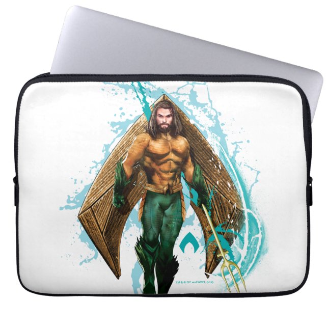 Funda Para Portátil Aquaman | Logo De Prince Orin Con Aquaman (Frente)