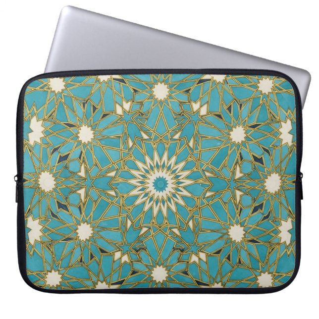 Funda Para Portátil arabesco turquesa (Frente)