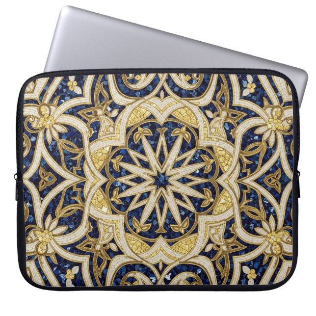 Funda Para Portátil arabesque blue mosaic (Frente)