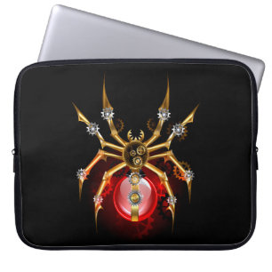 Funda Para Portátil Araña de vapor sobre negro