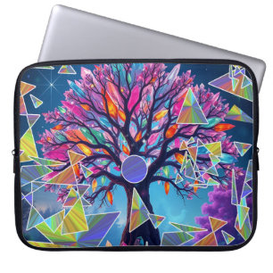Funda Para Portátil Árbol abstracto de cristal