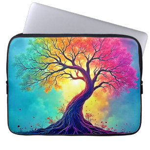 Funda Para Portátil Árbol Arcoíris: Raíces de Esperanza Infinita Arte