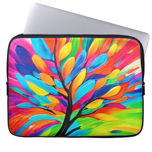 Funda Para Portátil Árbol colorido de sueños (Frente)