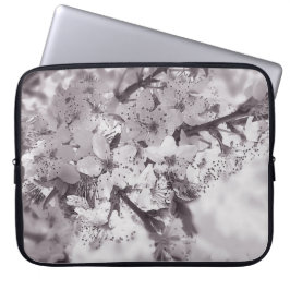 Funda Para Portátil Árbol De Cerezo Agudo Negro Y Blanco