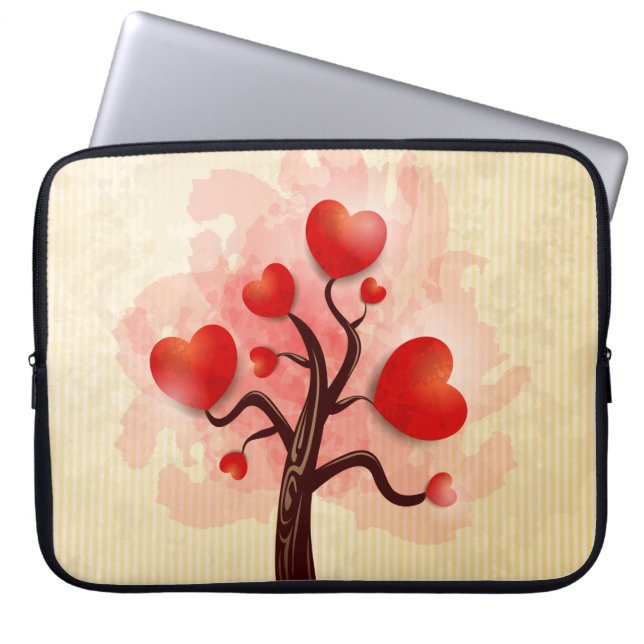 Funda Para Portátil Árbol de corazones (Frente)