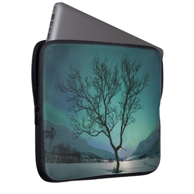 Funda Para Portátil Árbol de luces boreales (Anverso derecho)