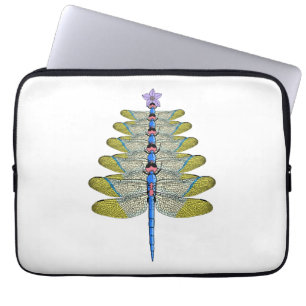 Funda Para Portátil Árbol de Navidad de la libélula, insectos Navidade