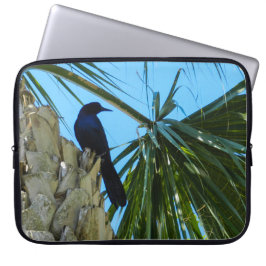 Funda Para Portátil Árbol de pájaro negro