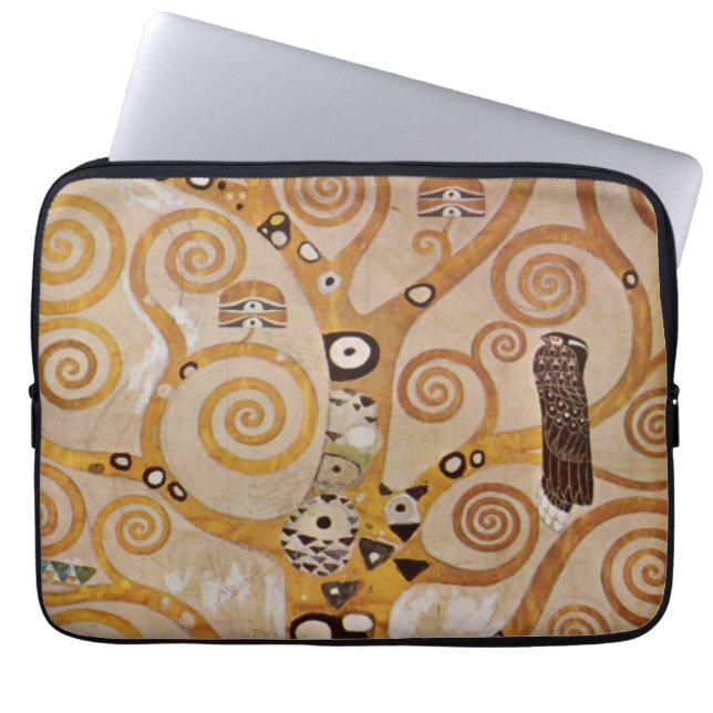 Funda Para Portátil Árbol de vida de Gustav Klimt, Art Nouveau estiliz (Frente)