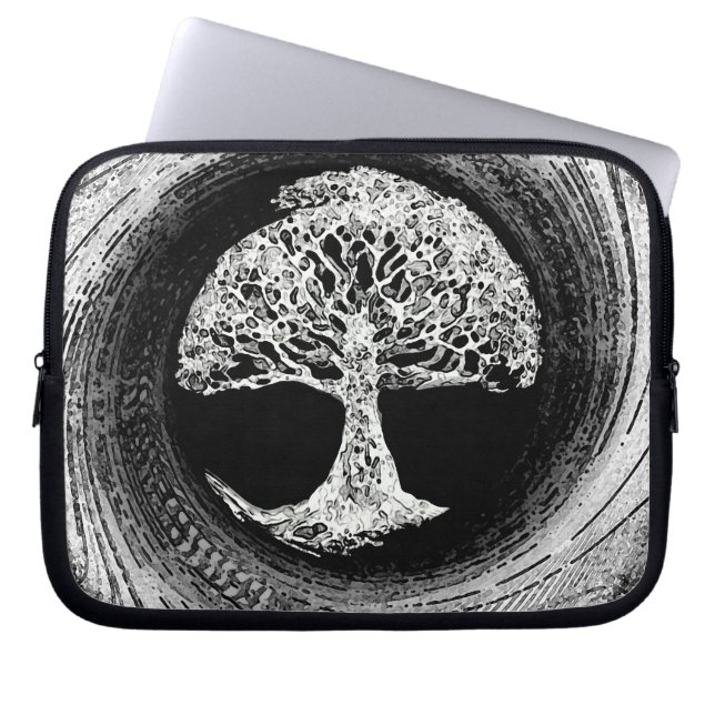 Funda Para Portátil Árbol del Calmness de la vida dentro (Frente)