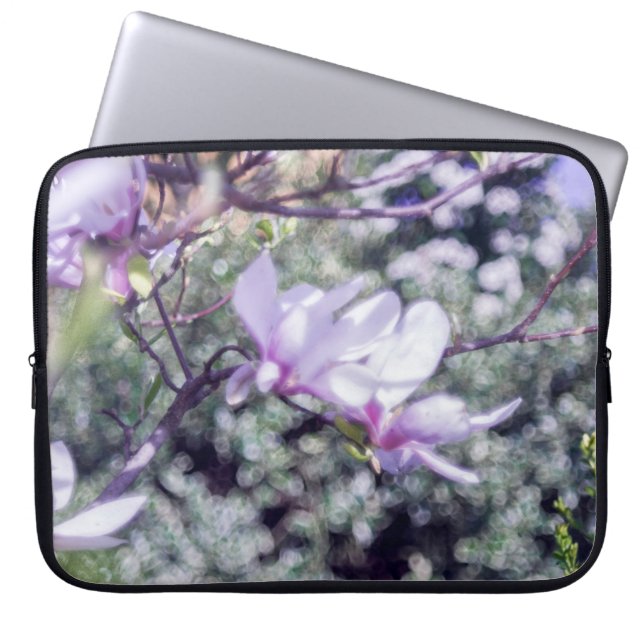 Funda Para Portátil Árbol floreciente de Magnolia (Frente)