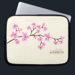 Funda Para Portátil Árbol rosado de las flores de cerezo<br><div class="desc">La manga personalizada del ordenador portátil ofrece un ilustracion hermoso del vector del las flores de cerezo o árbol de Sakura. Personalizar con su nombre,  monograma,  iniciales o texto de su opción. 
 Mujka</div>