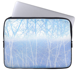 Funda Para Portátil Árboles Brumosos Helados Baby Azul