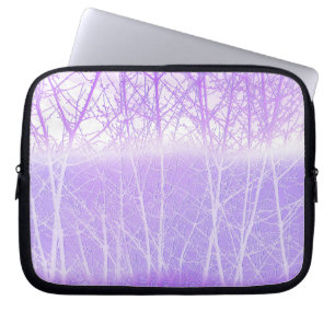 Funda Para Portátil Árboles brumosos helados en lavanda lila