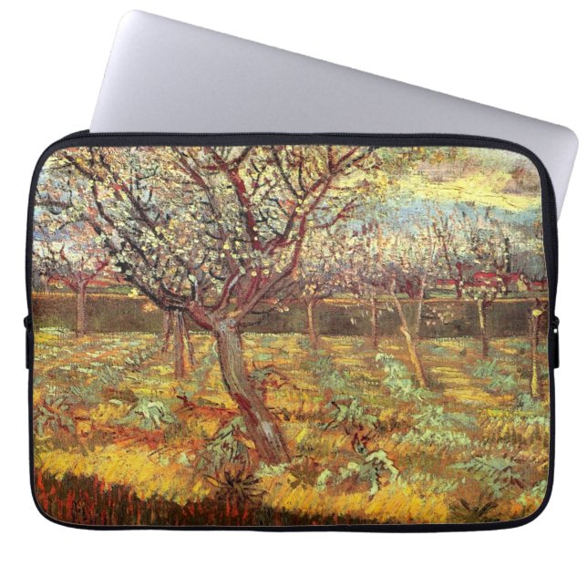 Funda Para Portátil Árboles de albaricoque en flor por Van Gogh (Frente)