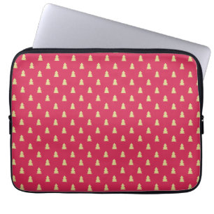 Funda Para Portátil Árboles de Navidad dorados
