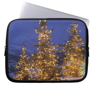 Funda Para Portátil Árboles de navidad, Park City, montañas de Wastc
