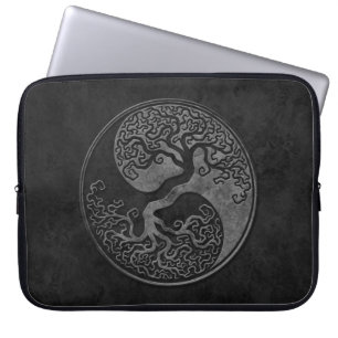Funda Para Portátil Árboles de piedra oscuros de Yin Yang