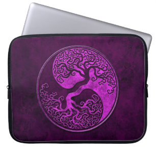 Funda Para Portátil Árboles de piedra púrpuras de Yin Yang