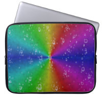 arco iris con gotas de lluvia sobre la piel de ele