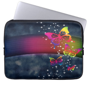 Funda Para Portátil Arco iris de las mariposas n