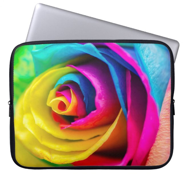 Funda Para Portátil Arco iris subió (Frente)