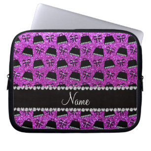 Funda Para Portátil Arco púrpura de neón conocido personalizado de l