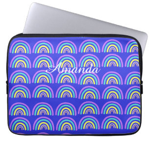 Funda Para Portátil Arcoiris amarillo, azul y púrpura
