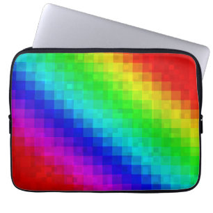 Funda Para Portátil Arcoíris Caliente Mosaico Brillo,
