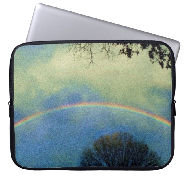 Funda Para Portátil Arcoiris completo al estilo de Seurat (Frente)