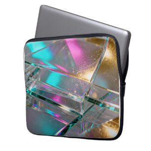 Funda Para Portátil Arcoíris Iridescente - Brillo Holográfico