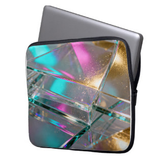Funda Para Portátil Arcoíris Iridescente - Brillo Holográfico