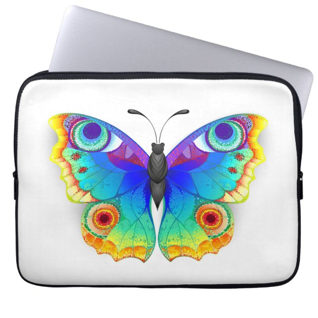 Funda Para Portátil Arcoiris mariposa Peacock Eye (Frente)