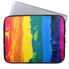 Funda Para Portátil Arcoiris Pintura de acrílico Colores gay Día de la