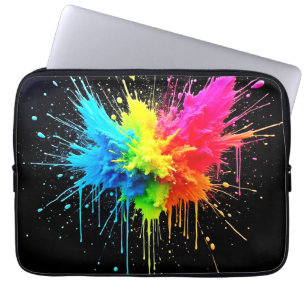 Funda Para Portátil Arcoiris Splash Powder Art