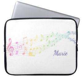 Funda Para Portátil Arcoiris Staff Music Note Slim Portátil Sleeve