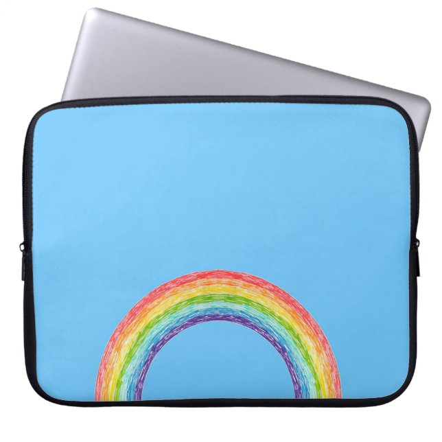 Funda Para Portátil Arcoiris y cielo azul (Frente)