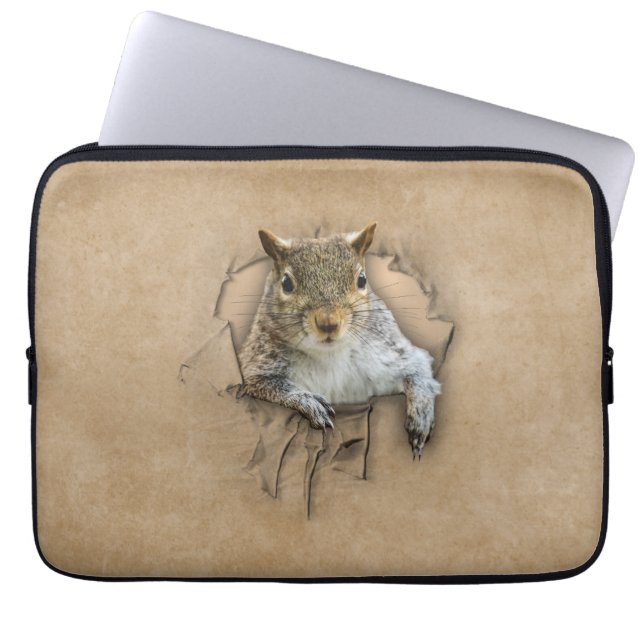 Funda Para Portátil Ardilla de camisas arrancadas (Frente)