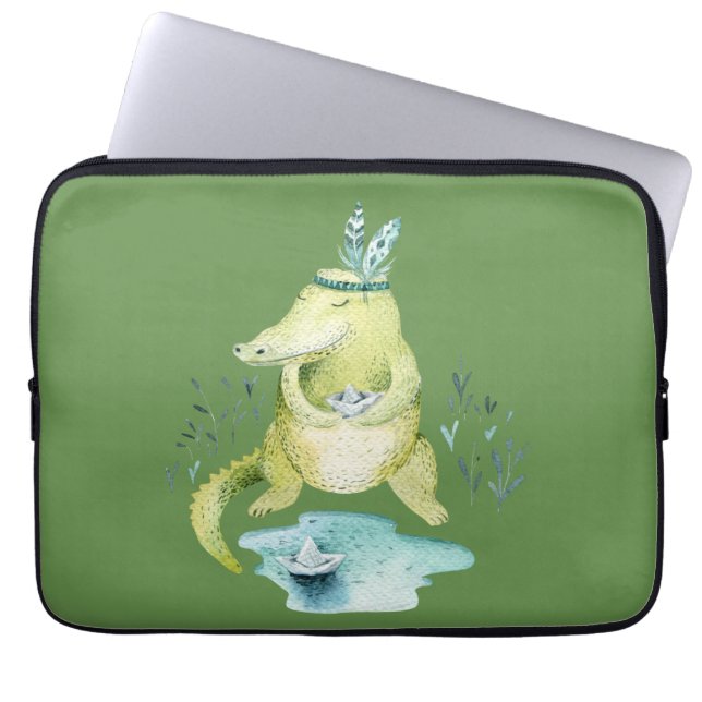 Funda Para Portátil Arlena el caimán (Frente)