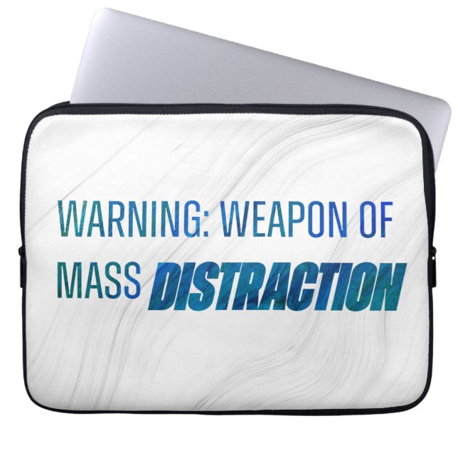 Funda Para Portátil Arma de advertencia de distracción masiva (Frente)