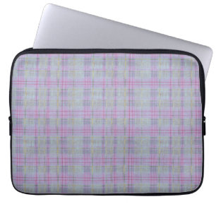 Funda Para Portátil Armonía de Cuadros Lavanda