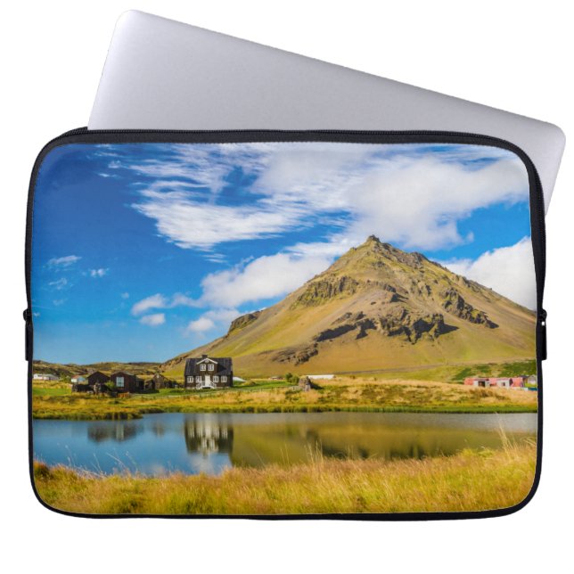 Funda Para Portátil Arnarstapi Amtmansshus Y Monte Stapafell, Islandés (Frente)