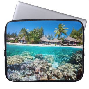 Funda Para Portátil Arrecife de coral y resort tropical