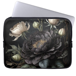 Funda Para Portátil Arreglo de rosa gótica Flor negra