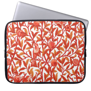 Funda Para Portátil Art Nouveau Bird & Pomegranate, Naranja mandarín