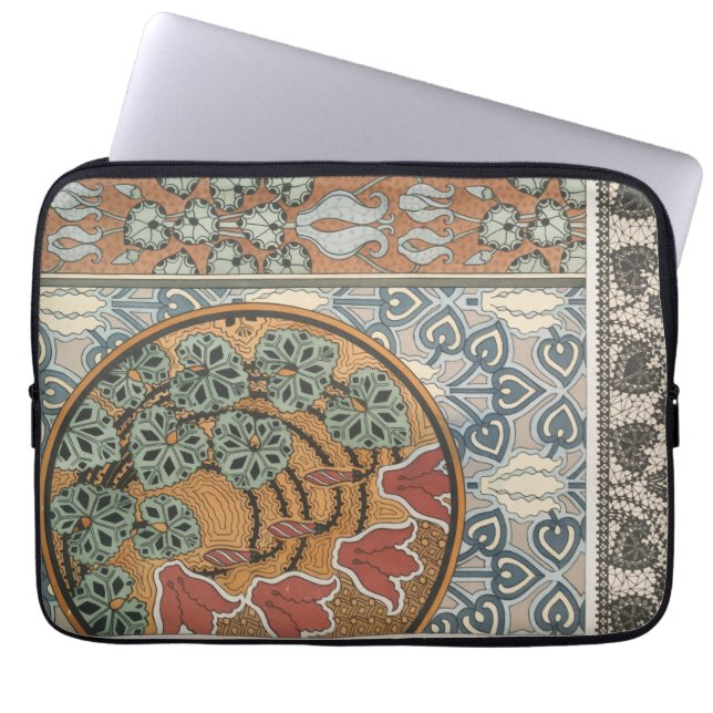 Funda Para Portátil Art nouveau Cyclamen floral Eugene Grasset elegant (Frente)