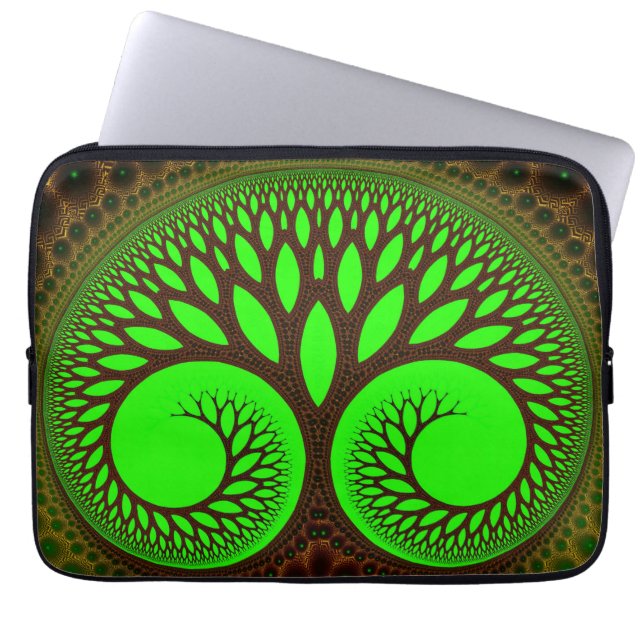 Funda Para Portátil Arte abstracto de árbol 2 fractal (Frente)