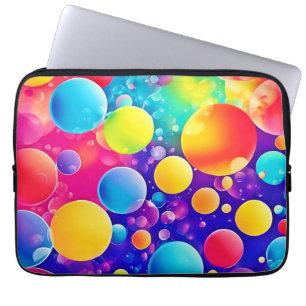 Funda Para Portátil Arte abstracto de burbujas coloridas