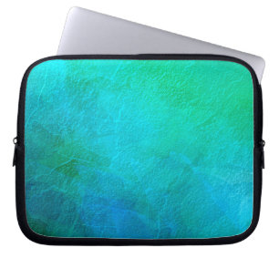 Funda Para Portátil Arte abstracto de hielo azul verde acuamarino