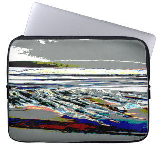 Funda Para Portátil Arte abstracto de la playa del elevador de Bridgew